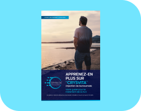 Page couverture du guide de traitement par CRYSVITA pour les patients adultes